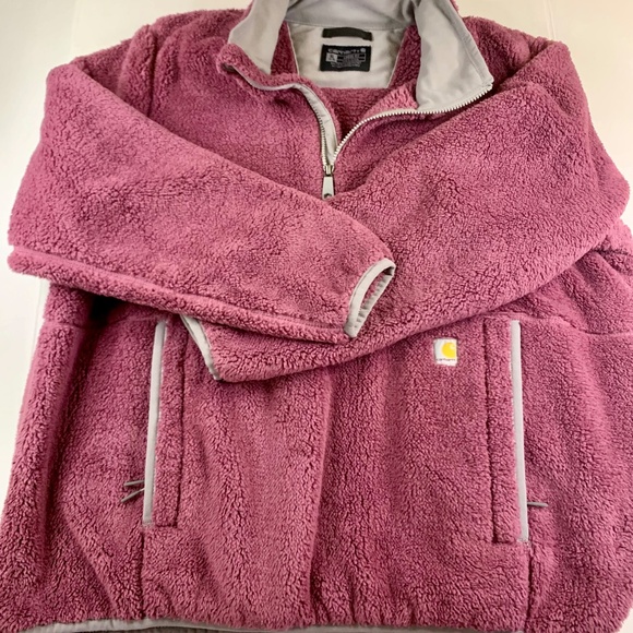 Carhartt outerwear sport women’s loose fit fleece pullover in huckleberry - Picture 1 of 12